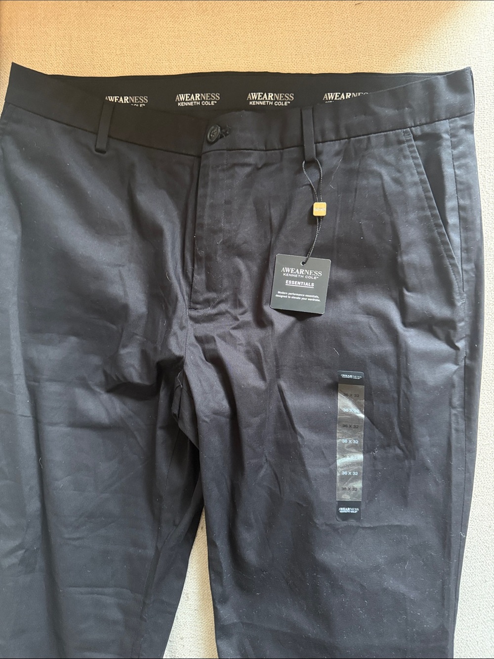 Kenneth Cole AWEARNESS Black Men's Dress Pants